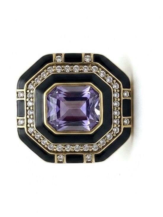 Heidi Daus Jewelry - Heidi Daus Gold-Tone Ring with Purple Stone and Swarovski Crystals
